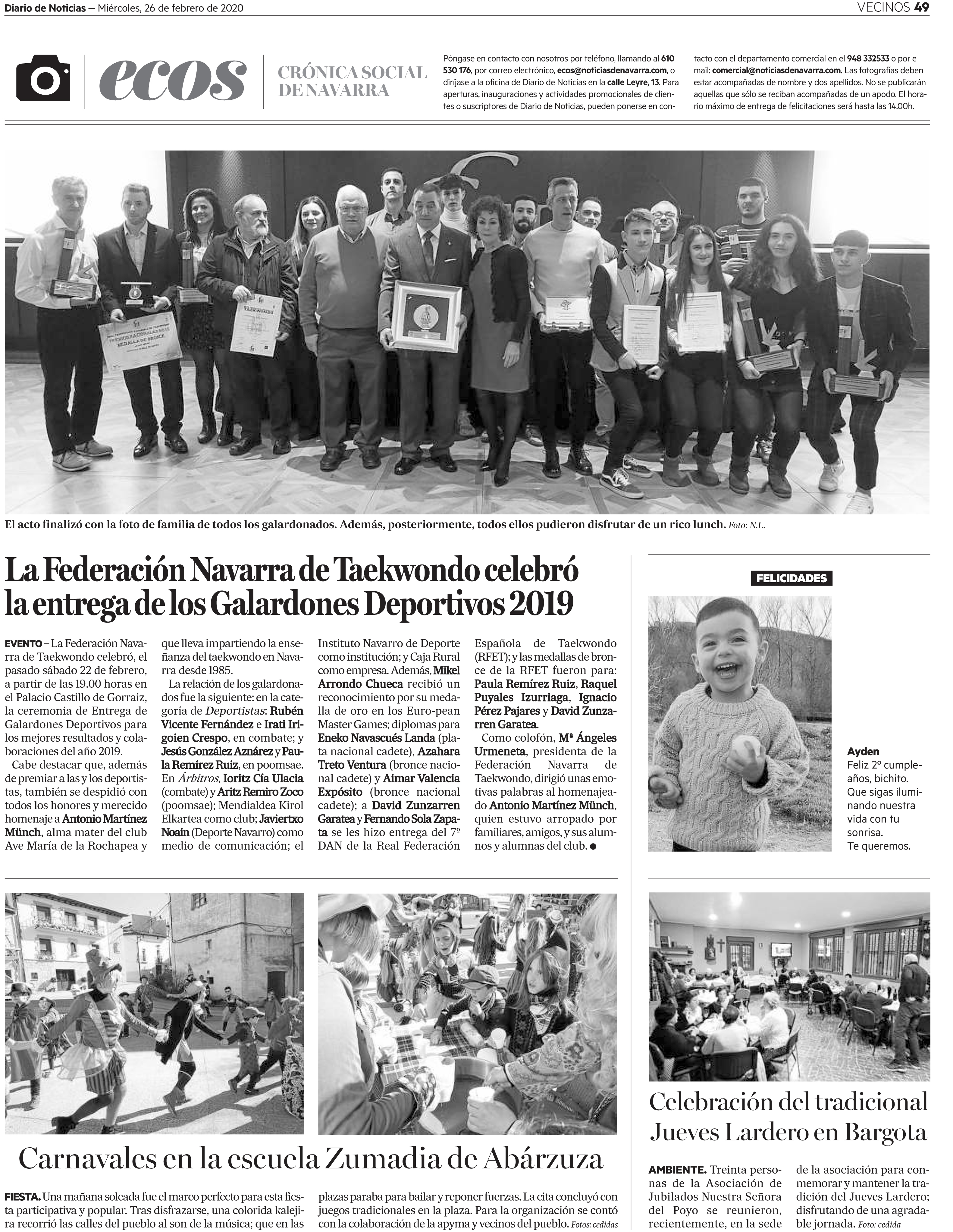 GALARDONES FNT 2019 EN PRENSA